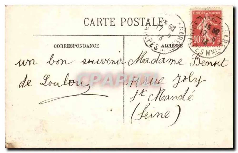 Juan-les-Pins — A Esquadra — LL. — n° 37 - Verso