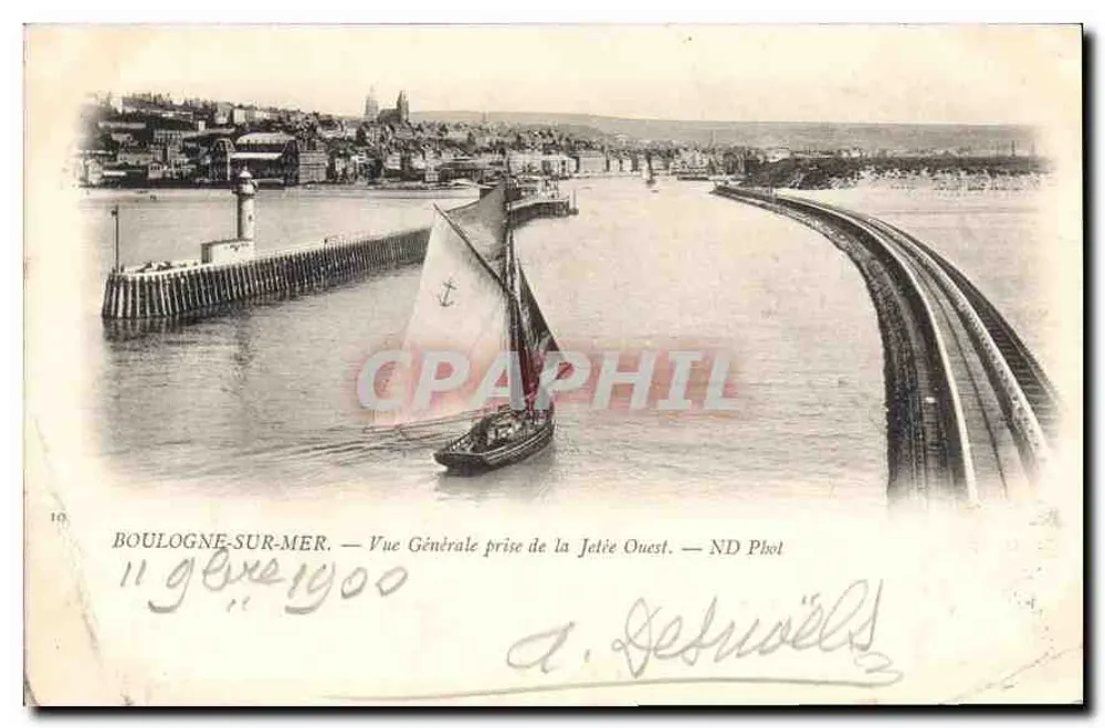 Boulogne-sur-Mer — Allgemeiner Blick vom Westpier — ND Phot - Vorderseite