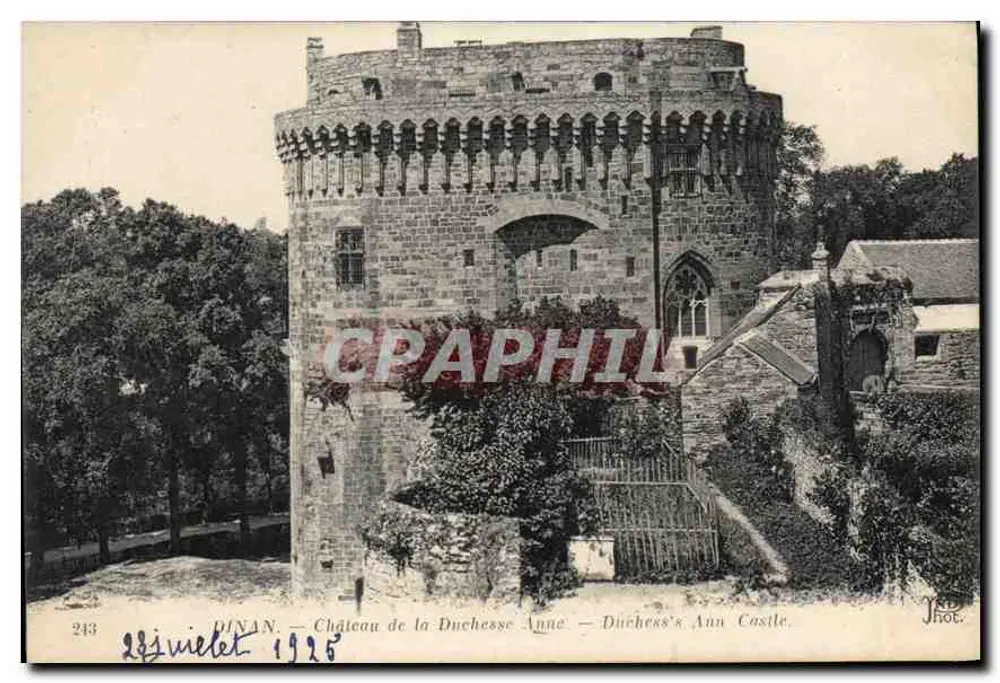 Dinan — Castelo da Duquesa Ana — editor J. H. Phot. n° 243 - Frente