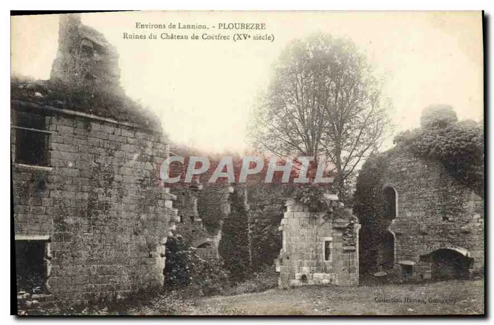 Ruinen des Schlosses Coëtfrec (15. Jahrhundert) — PLOUBEZRE — Sammlung Héronne, Vaudinghem - Vorderseite