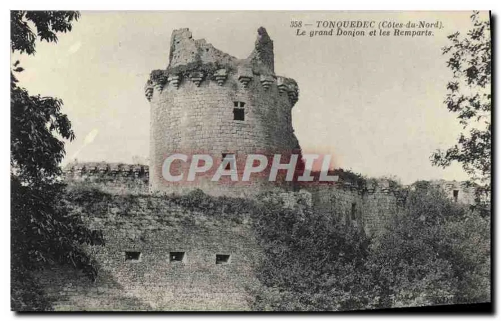 Tonouedec (Côtes-du-Nord) — Der Große Bergfried und die Mauern — n° 358 - Vorderseite