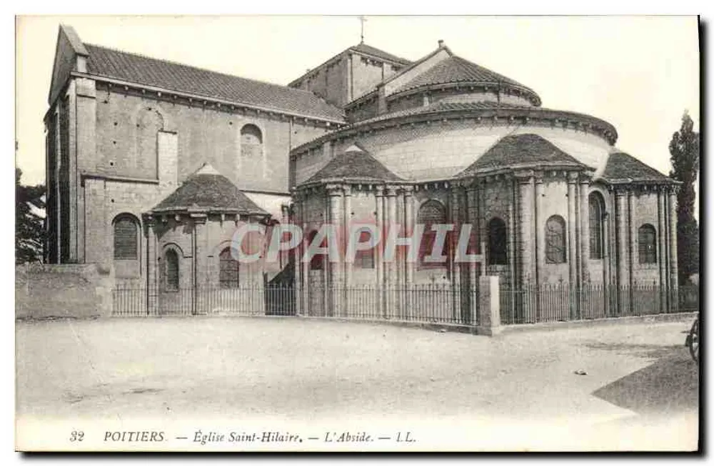 Poitiers — Igreja de São Hilário — A Abside — I.L. - Frente