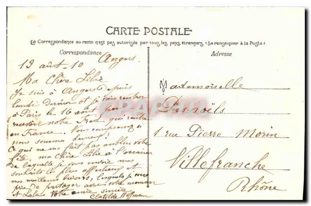 Angers — O Castelo. O Pont-Levis — Novas Galerias, Angers - Verso
