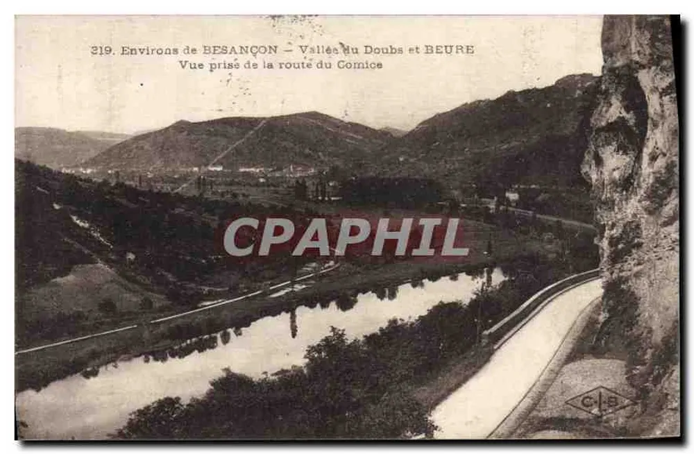 Umgebung von BESANÇON — Tal des Doubs und BEURE — Ansicht vom Comice-Weg - Vorderseite