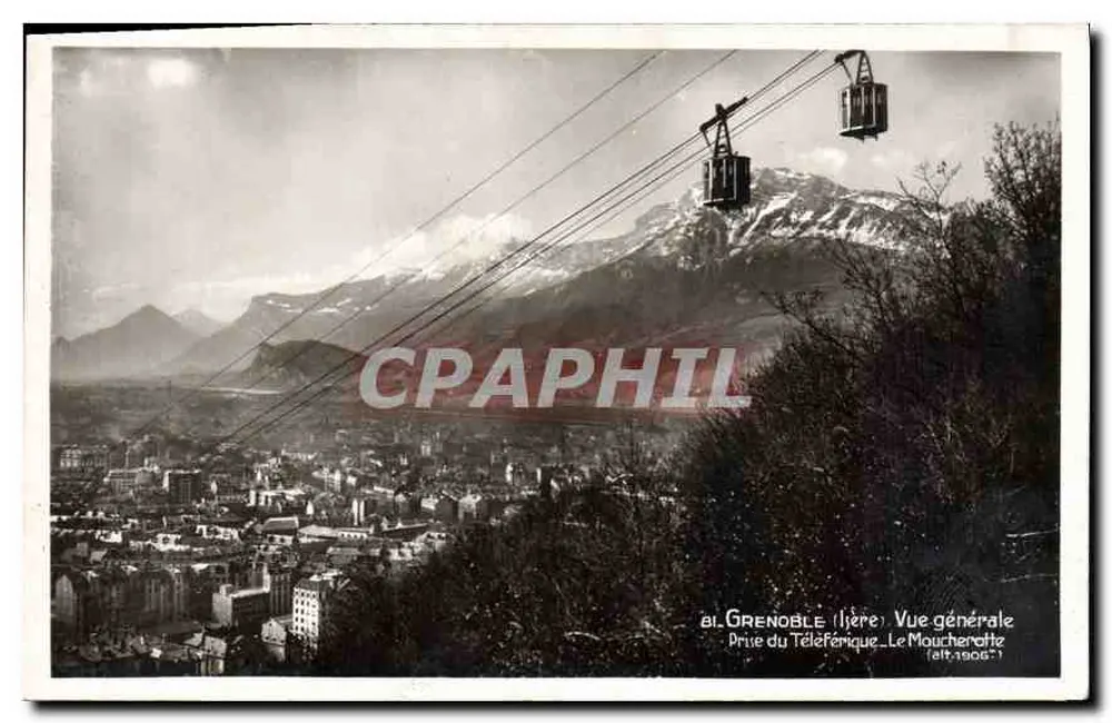 Grenoble (Isère) — Allgemeiner Blick vom Le Mouchereau Seilbahn — Höhe 1906 m - Vorderseite