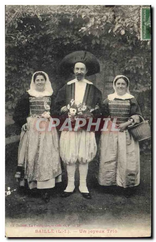 SAILLE (L.O.I.) — Um alegre Trio — C.P. O.P. 16 - Frente