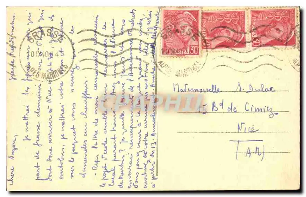 Vichy — O Pavilhão de Sévigné - Verso