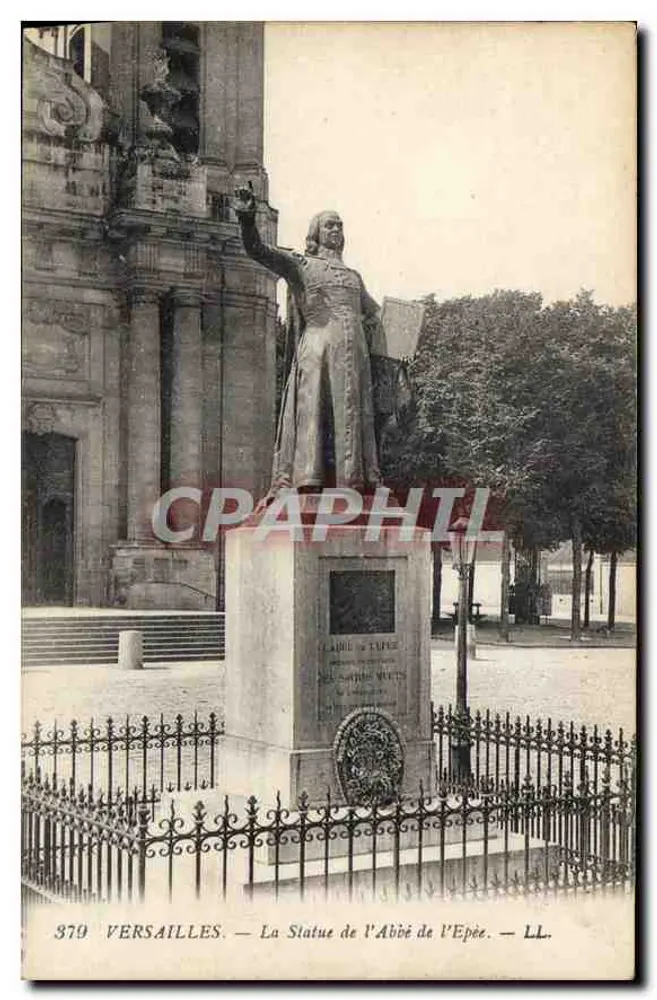 Versailles — A Estátua do Abbé de l'Épée — LL. n° 370 - Frente