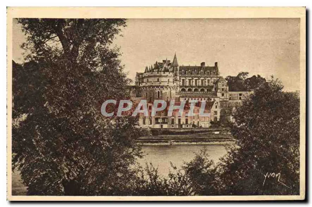 Schloss Amboise — Ausblick von den Ufern der Loire — Edition d'Art YVON, Paris - Vorderseite