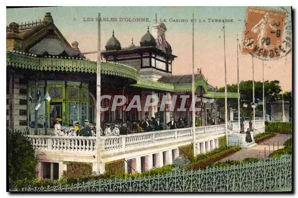Les Sables-d'Olonne — Das Casino und die Terrasse — anonymer Verlag, Nr. 5 - Vorderseite
