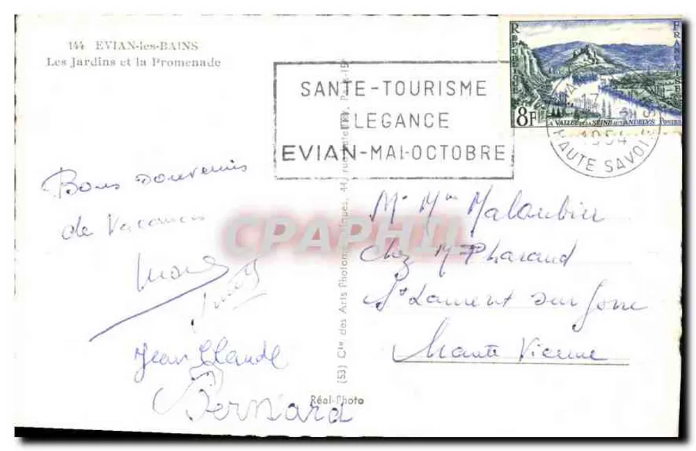 Evian-les-Bains — Die Gärten und Promenade — Cie des Arts Photographiques - Rückseite