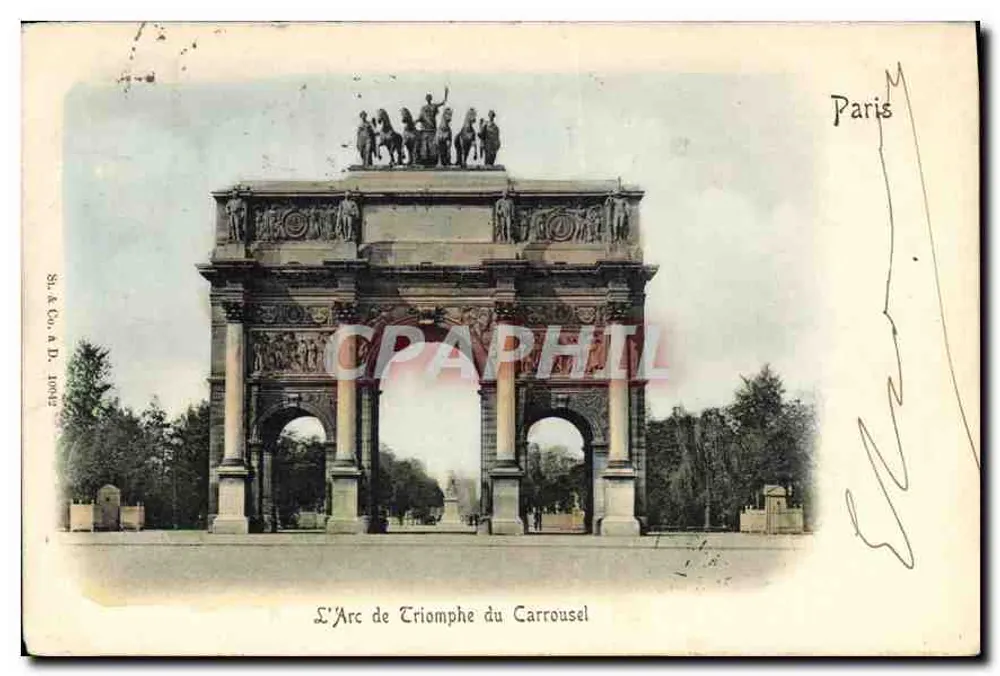 कारूज़ेल के ट्रियंगल आर्क — पेरिस — स्ट. ए. को. & डी. 1043 - आगे