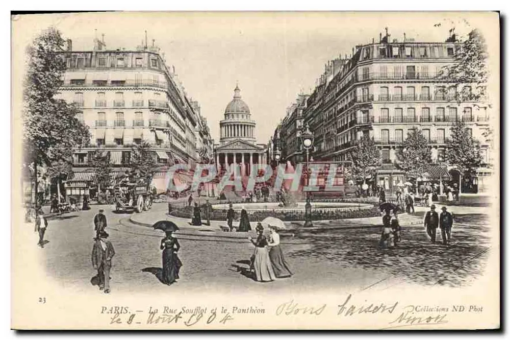 Paris — La Rue Soufflot und der Panthéon — Collections ND Phot, n°23 - Vorderseite