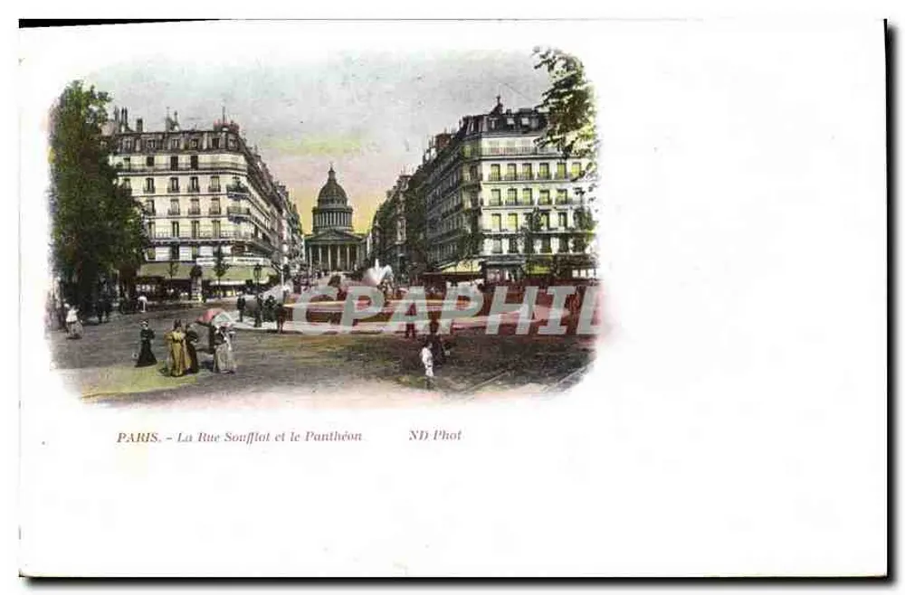 Paris - Ansicht der Rue Soufflot und des Panthéon — ND Phot - Vorderseite
