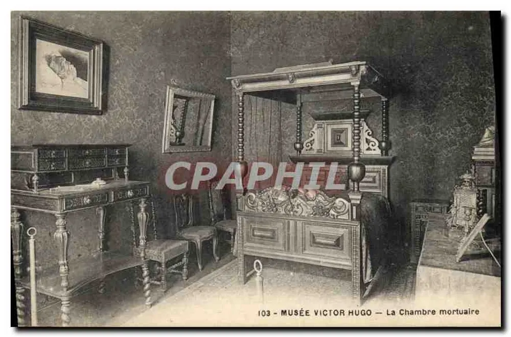 Musée Victor Hugo — Das Todeszimmer — G. Bouchetal, Verlag, 72, boulevard de l'Hôpital, Paris - Vorderseite
