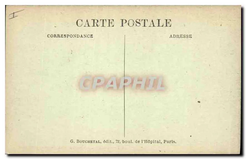 Musée Victor Hugo — Das Todeszimmer — G. Bouchetal, Verlag, 72, boulevard de l'Hôpital, Paris - Rückseite