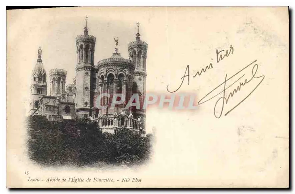Lyon - Abside da Igreja de Fourvière - ND Phot - Frente