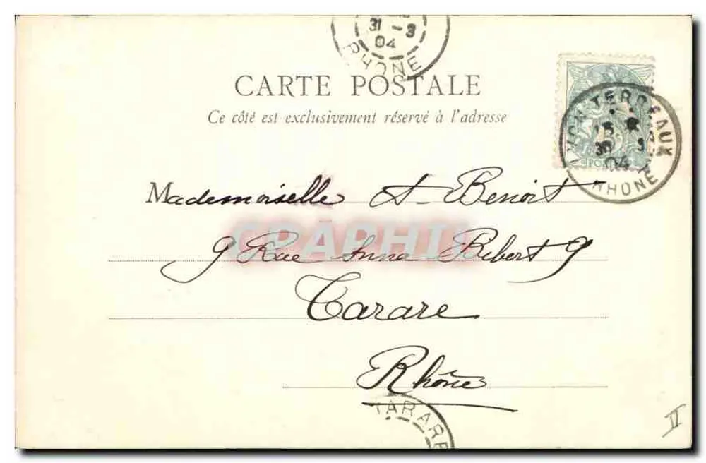 Lyon — Hôtel-Dieu (entrada principal) — B.R., París, n° 880 - Reverso