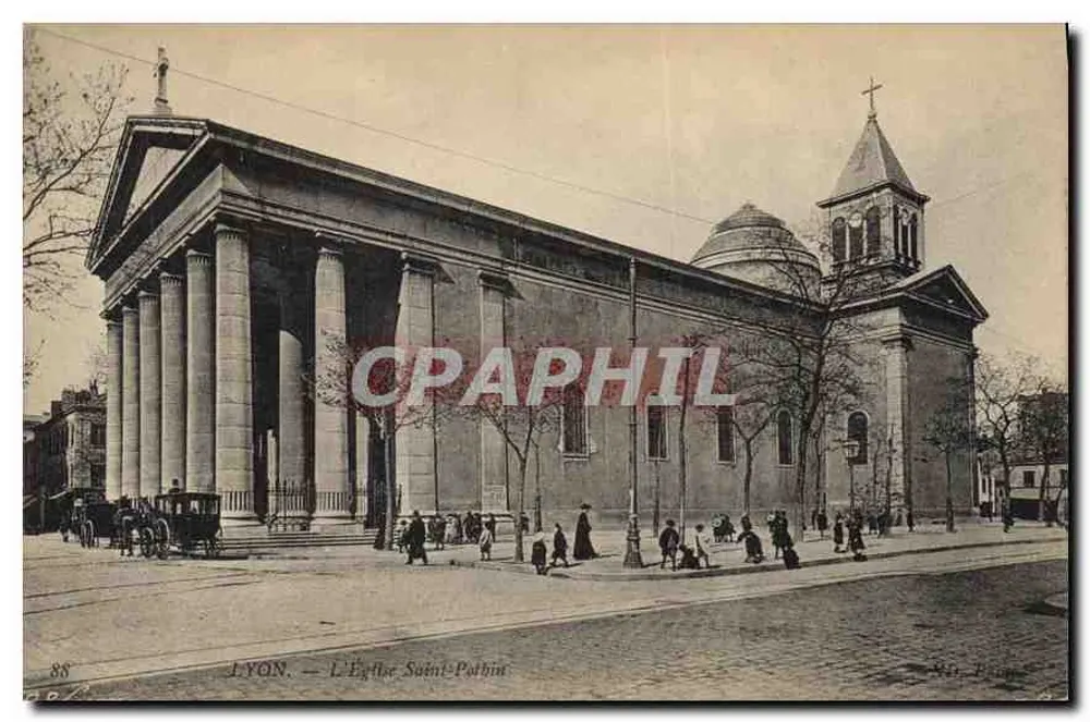 Lyon — A Igreja de São Policarpo - Frente