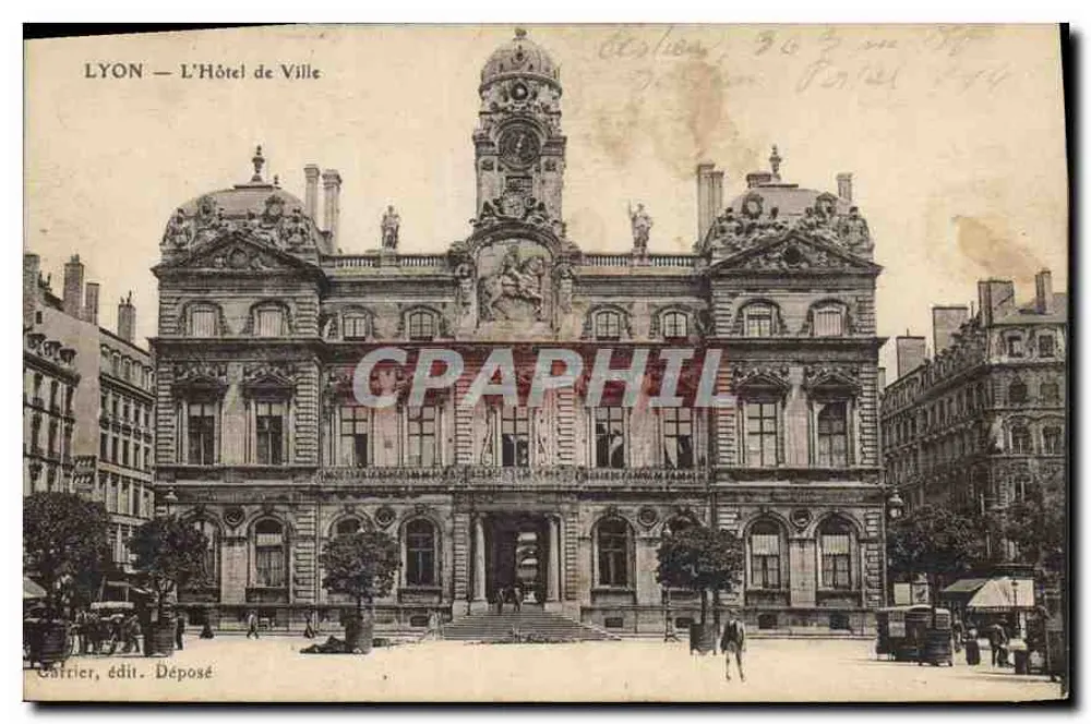LYON — O Hotel de Ville — Gaffrier, editora Depositada - Frente