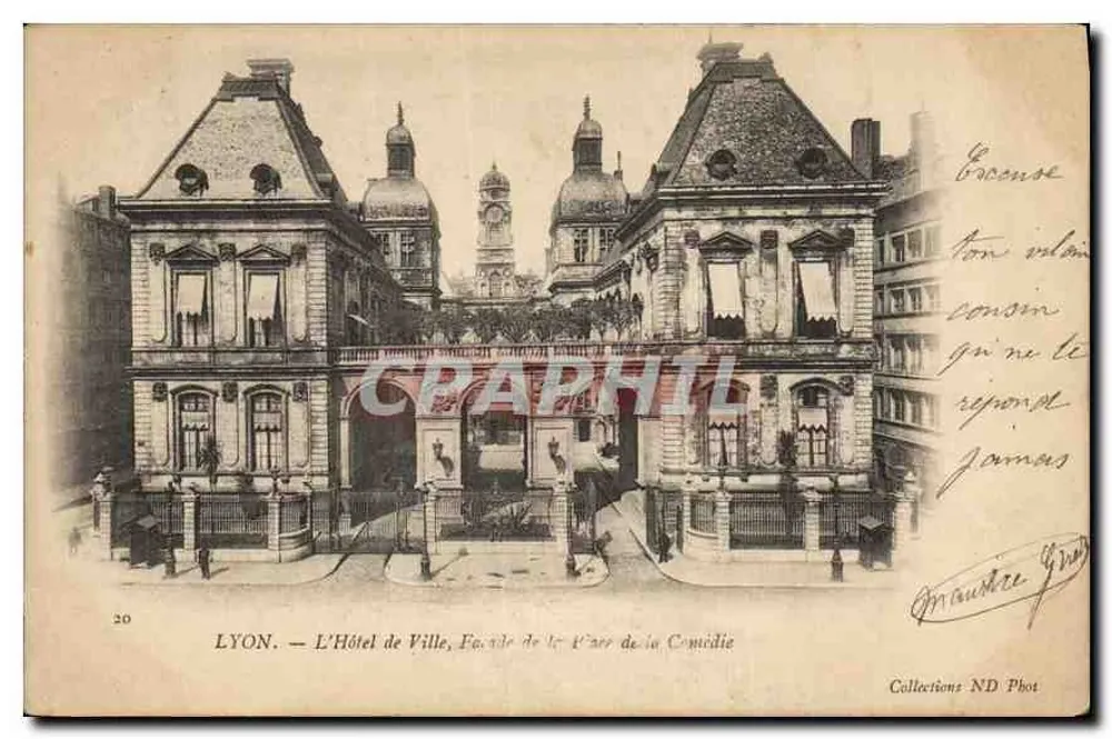 LYON — Das Rathaus, Fassade der Place de la Comédie — Collections ND Phot - Vorderseite