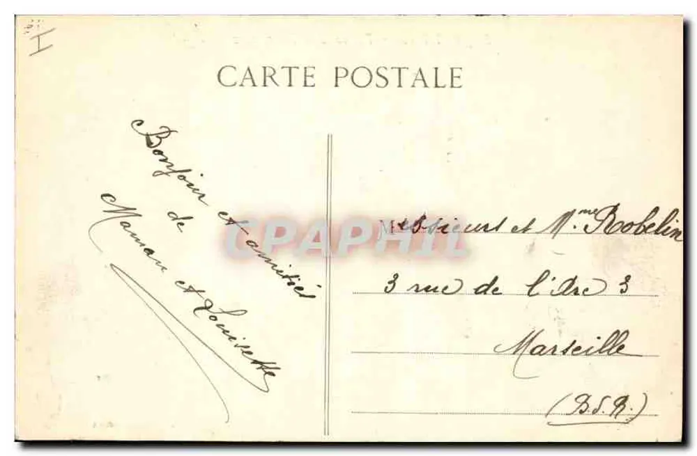 LYON - Place des Terraux — editor S. FABOUES, n° 5279 - Verso