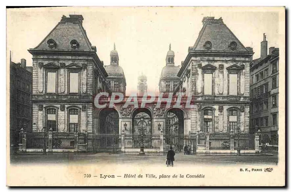 Lyon — Rathaus, Place de la Comédie — B. F., Paris, n° 740 - Vorderseite