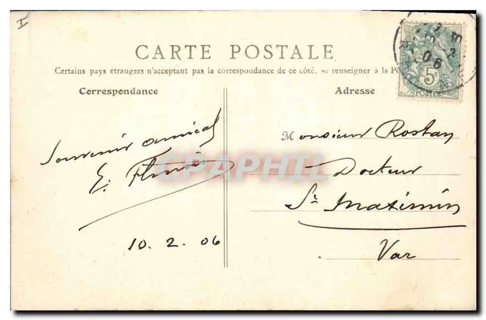Lyon — Rathaus, Place de la Comédie — B. F., Paris, n° 740 - Rückseite