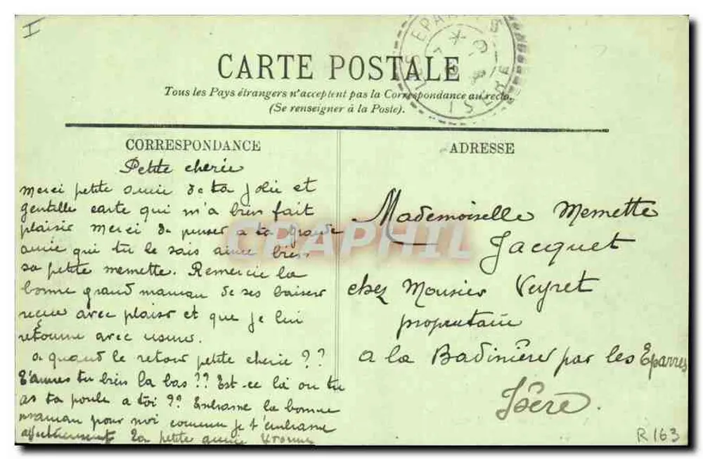 LYON — Fontaine Bartholdi — LL. - Verso
