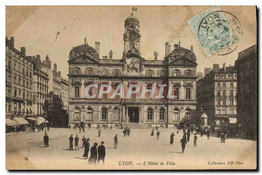 LYON — O Hotel de Ville — Coleções ND Phot - Frente