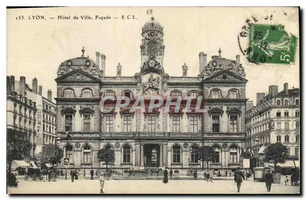 LYON — Hotel de Ville. Gevel — E C L. - Voorkant