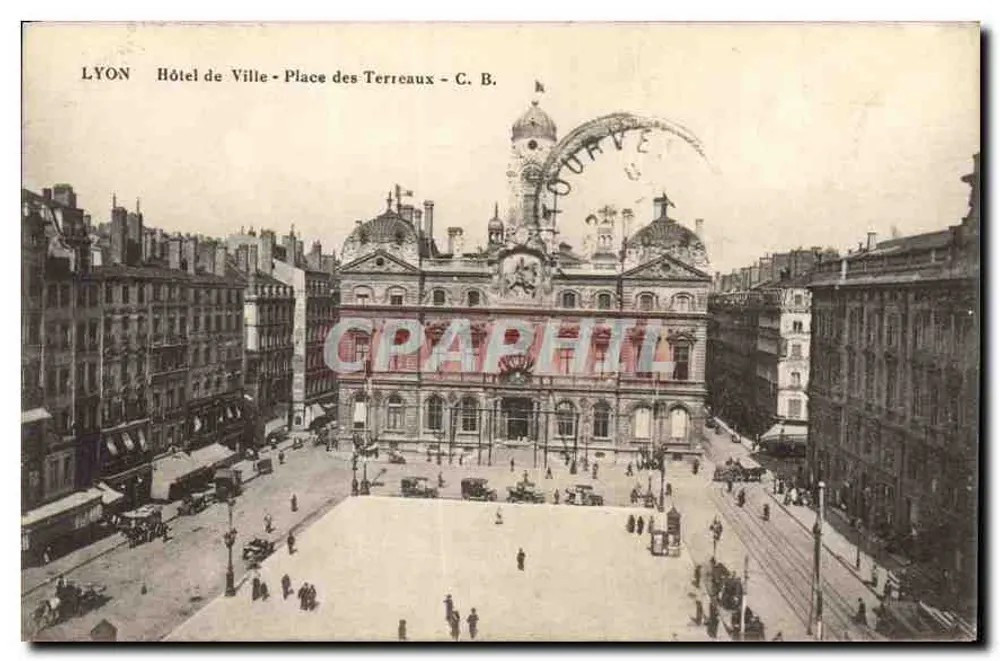 LYON Rathaus - Place des Terreaux - C. B. - Vorderseite
