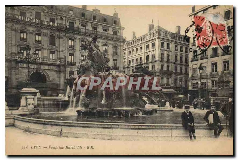 LYON — Fontaine Bartholdi — E.R. - Frente