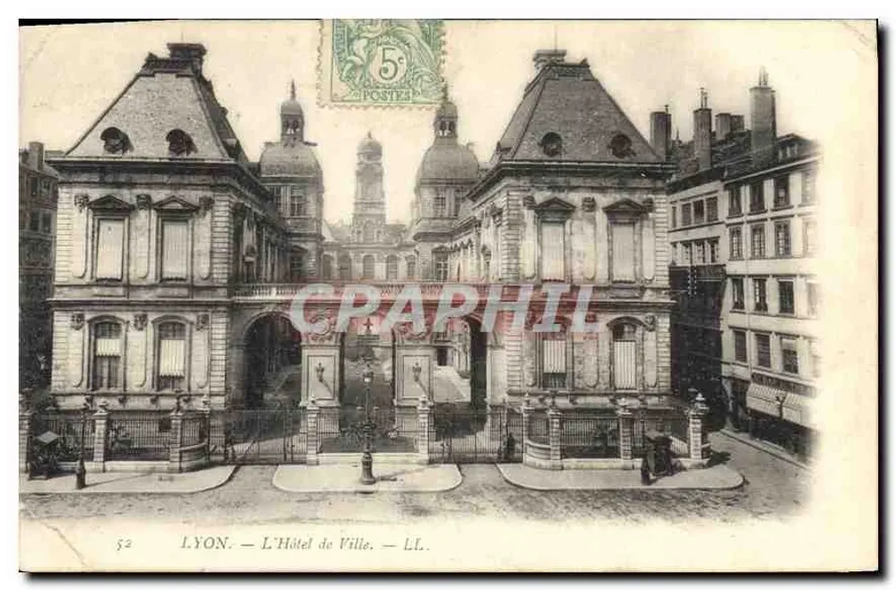 LYON — L'Hôtel de Ville — éditeur LL. n° 52 - Frente