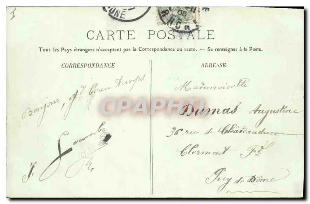 LYON — L'Hôtel de Ville — éditeur LL. n° 52 - Verso