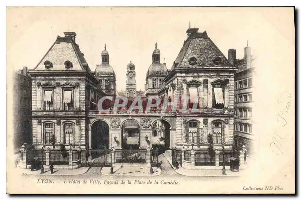 LYON — Das Rathaus, Fassade der Place de la Comédie — Collections ND Phot - Vorderseite