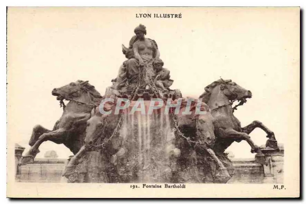 Fontaine Bartholdi — Lyon — editada por Lyon Illustré, n° 192 - Frente