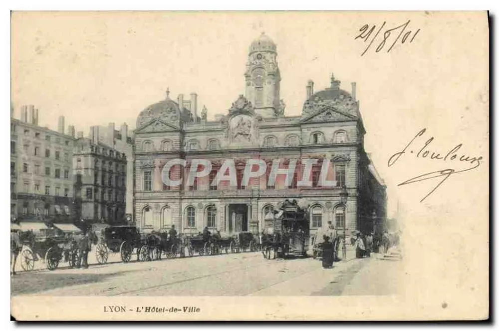 LYON - L'Hôtel-de-Ville — éditeur L. Rouleau, n° 21/8/01 - Frente