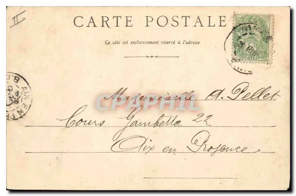 LYON - L'Hôtel-de-Ville — éditeur L. Rouleau, n° 21/8/01 - Verso