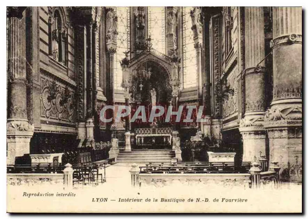 LYON — Interior da Basílica de N.-D. de Fourvière - Frente