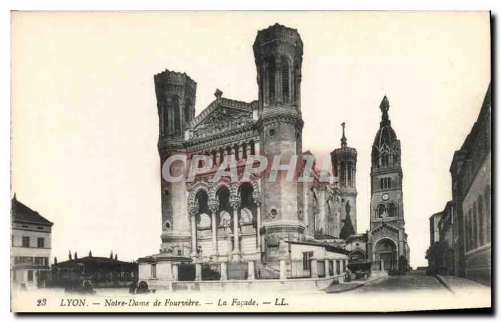 LYON — Nossa Senhora de Fourvière — A Fachada — LL - Frente