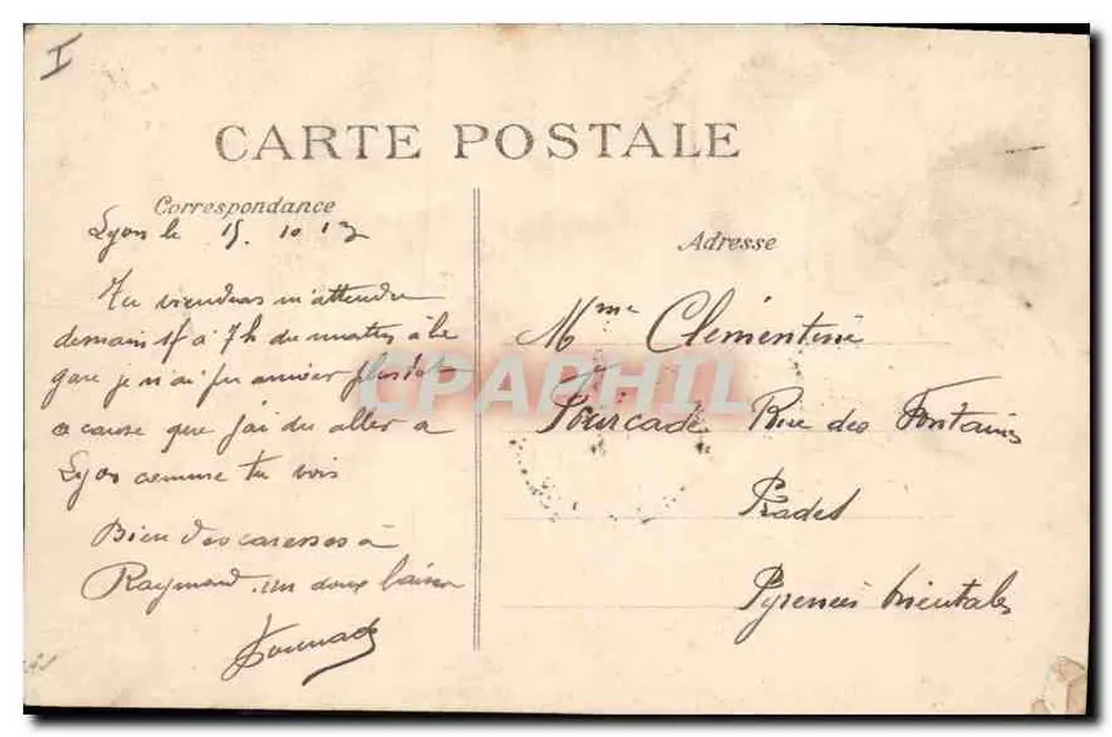 LYON — Basílica N.-D. de Fourvière — Editor E.P.D., n° 1089 - Verso