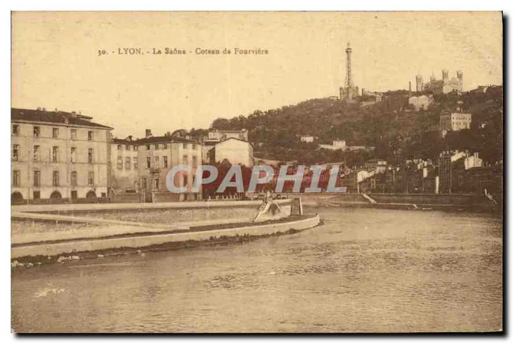 LYON - A Saône - Colina de Fourvière - Frente