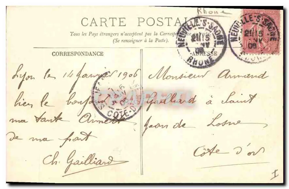 LYON — Nossa Senhora de Fourvière — LL. — n° 178 - Verso