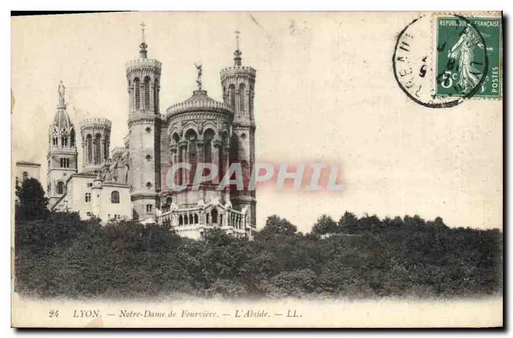LYON — Nossa Senhora de Fourvière — A Abside — LL. - Frente