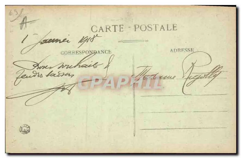 LYON — N.-D. de Fourvière — A Fachada (Detalhe) — E.R. - Verso