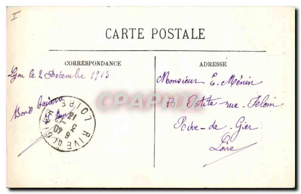 Lyon - Aufzug der Fourvière-Turm und Restaurant Gay — LL. n°190 - Rückseite
