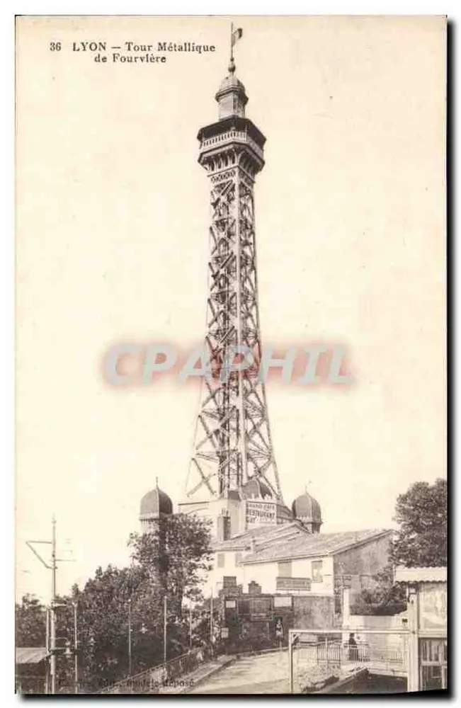 LYON — Torre Metálica de Fourvière — Editora: , n° de série 36 - Frente