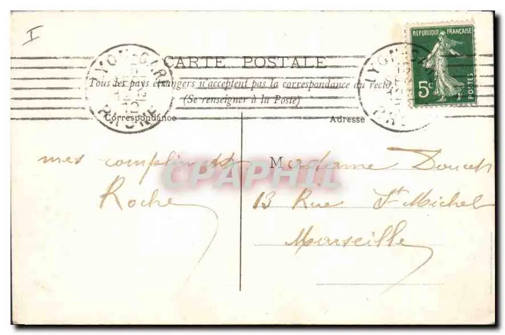 LYON — Fourvière — Editor: C. P. A. (n° 87) - Verso