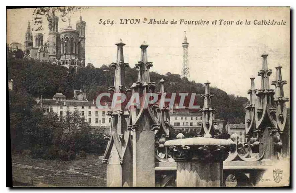 LYON - Apse von Fourvière und Turm der Kathedrale — Verleger Lyon, Nr. 5464 - Vorderseite